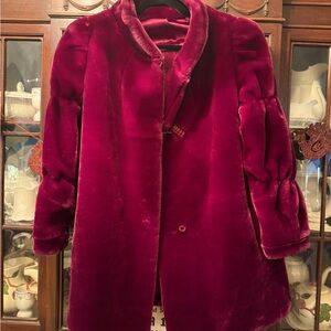 1960s Pristine Vintage Faux fur Purple Coat